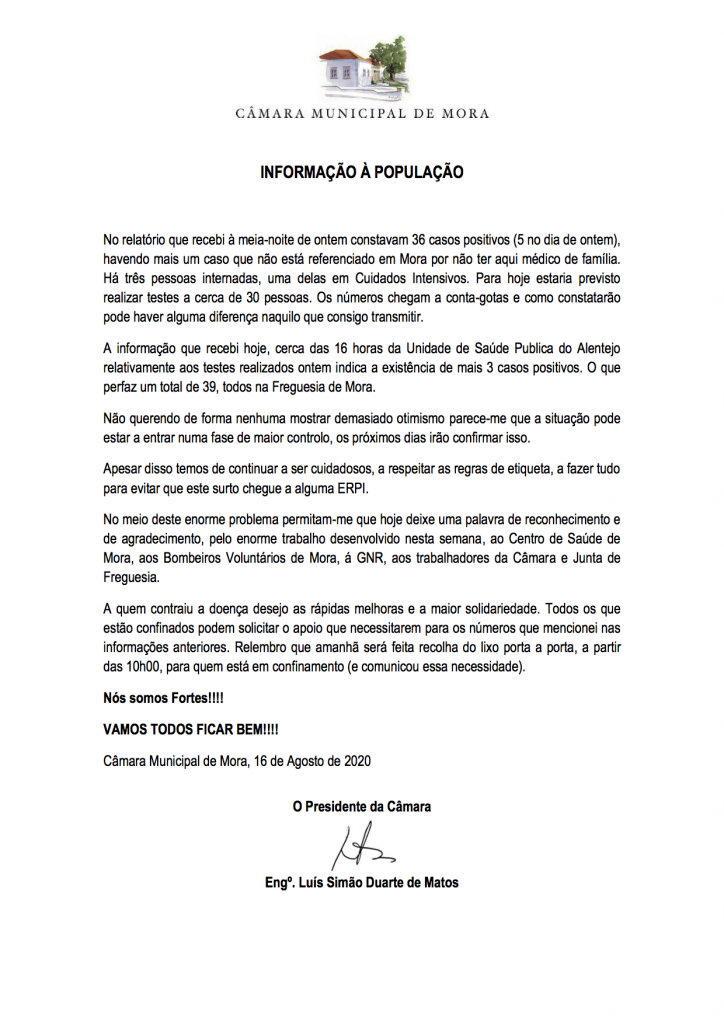 Comunicado 16 de Agosto