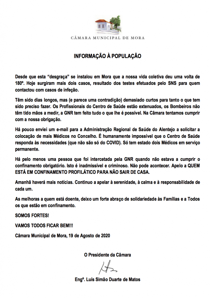 Comunicado 19 de Agosto