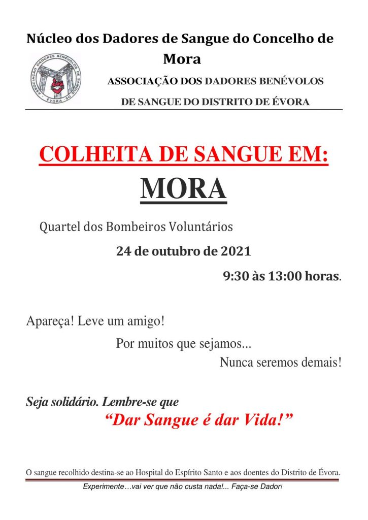 Colheita de Sangue em Mora