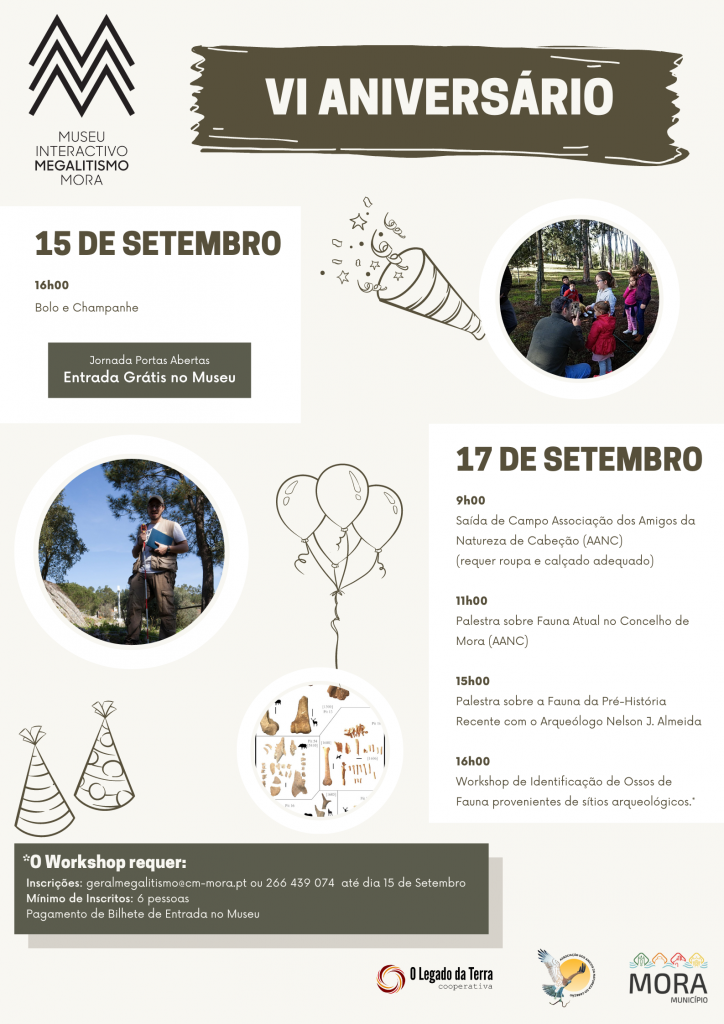 Museu Interativo do Megalitismo de Mora assinala o seu VI Aniversário com diversas atividades