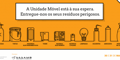 Recolha de resíduos perigosos no Parque Urbano de Mora